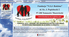 Desktop Screenshot of fundacja.nsj.rodzina.net